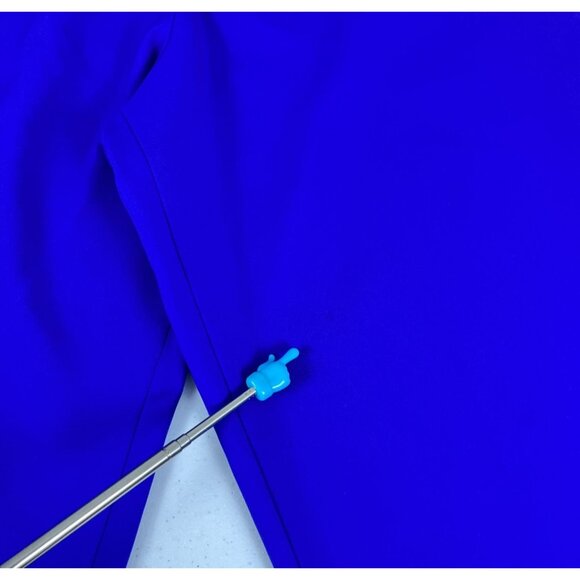 Allison Daley High Rise Trouser Pants Women's 14 Blue Elastic Waist Straight Leg - Picture 3 of 9